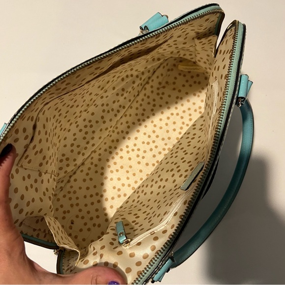 Kate Spade Wellesley Rachelle Leather Satchel, Tiffany Blue - Picture 7 of 10